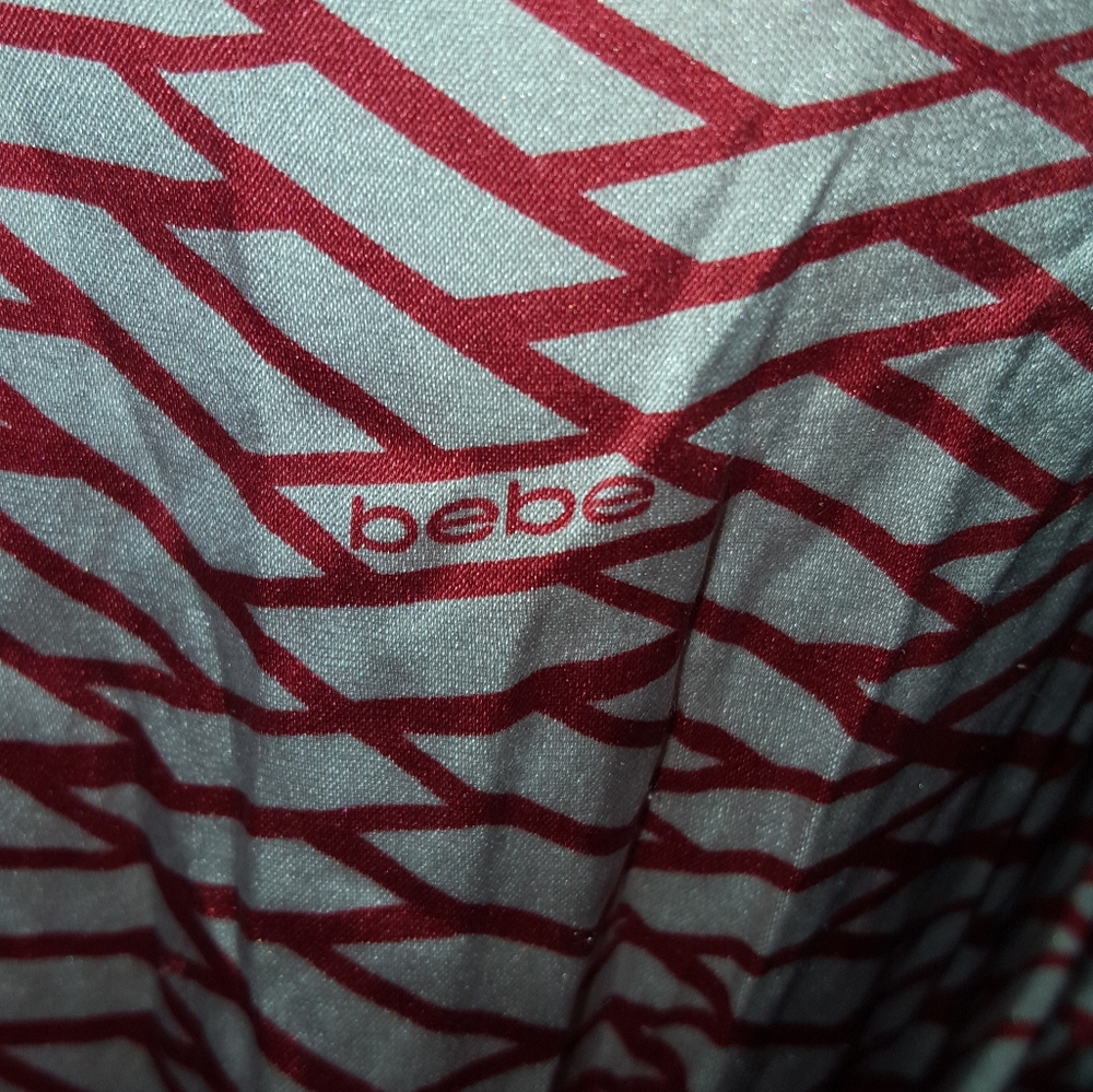 Bebe logo silk bubble tube top S EUC - Picture 3 of 7
